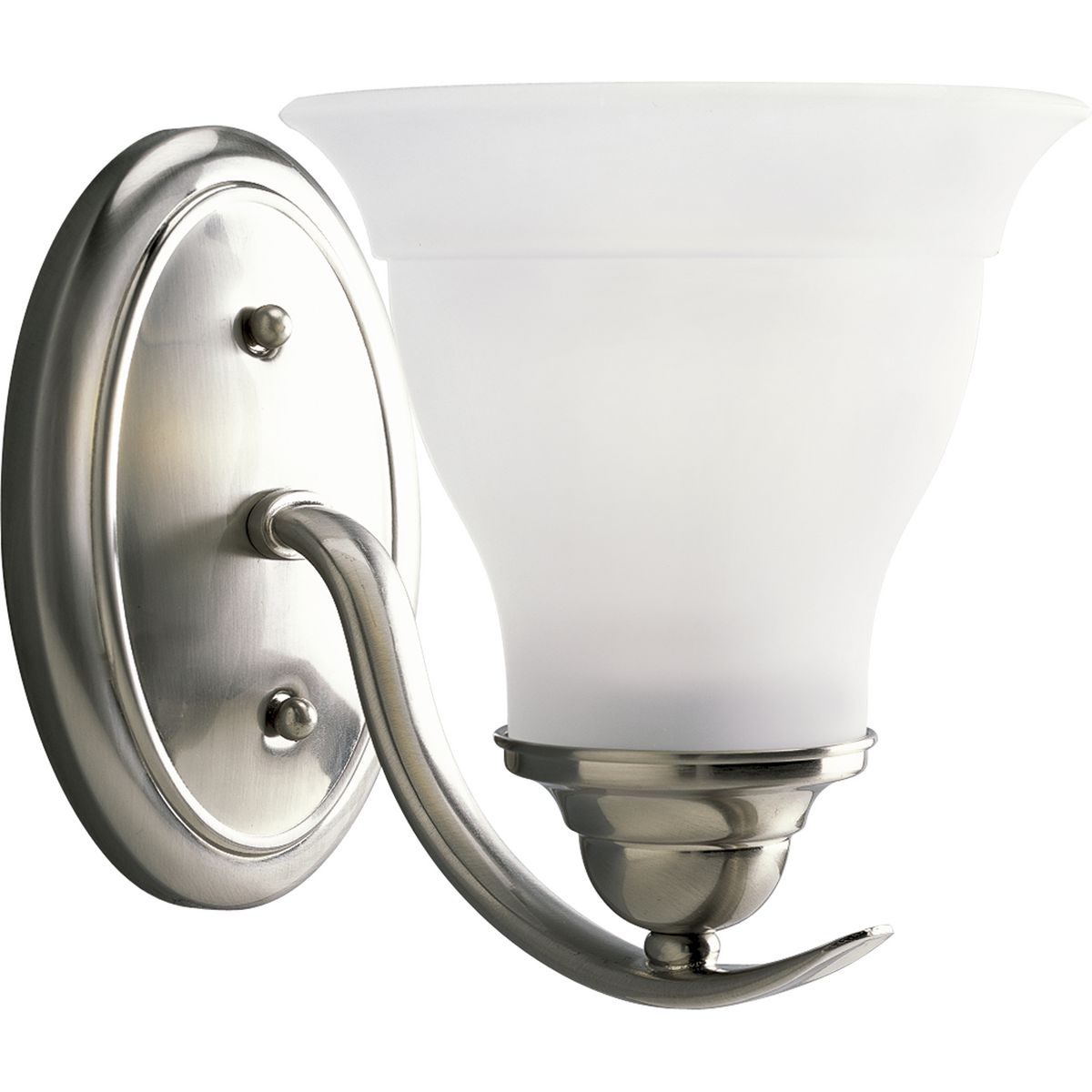 Progress Lighting Trinity 1 light brushed nickel bath vanity wall light