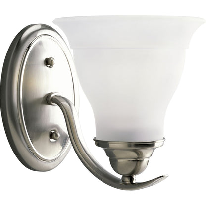 Progress Lighting Trinity 1 light brushed nickel bath vanity wall light
