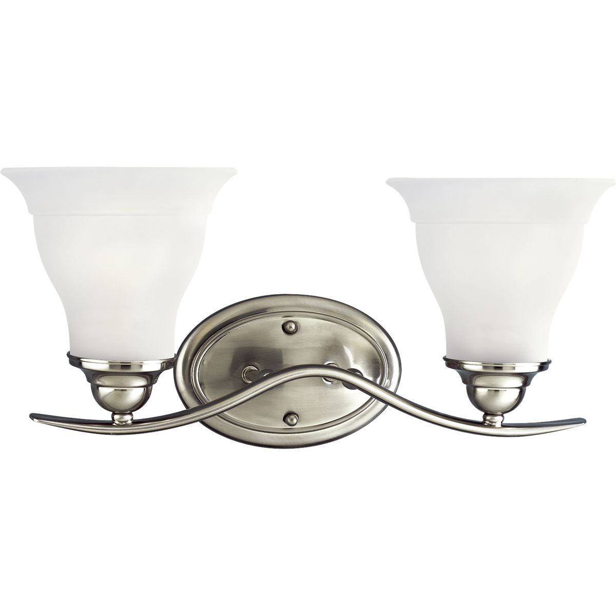 Progress Lighting P3191-09 Trinity 2 Light Brushed Nickel Bath Vanity Wall Light