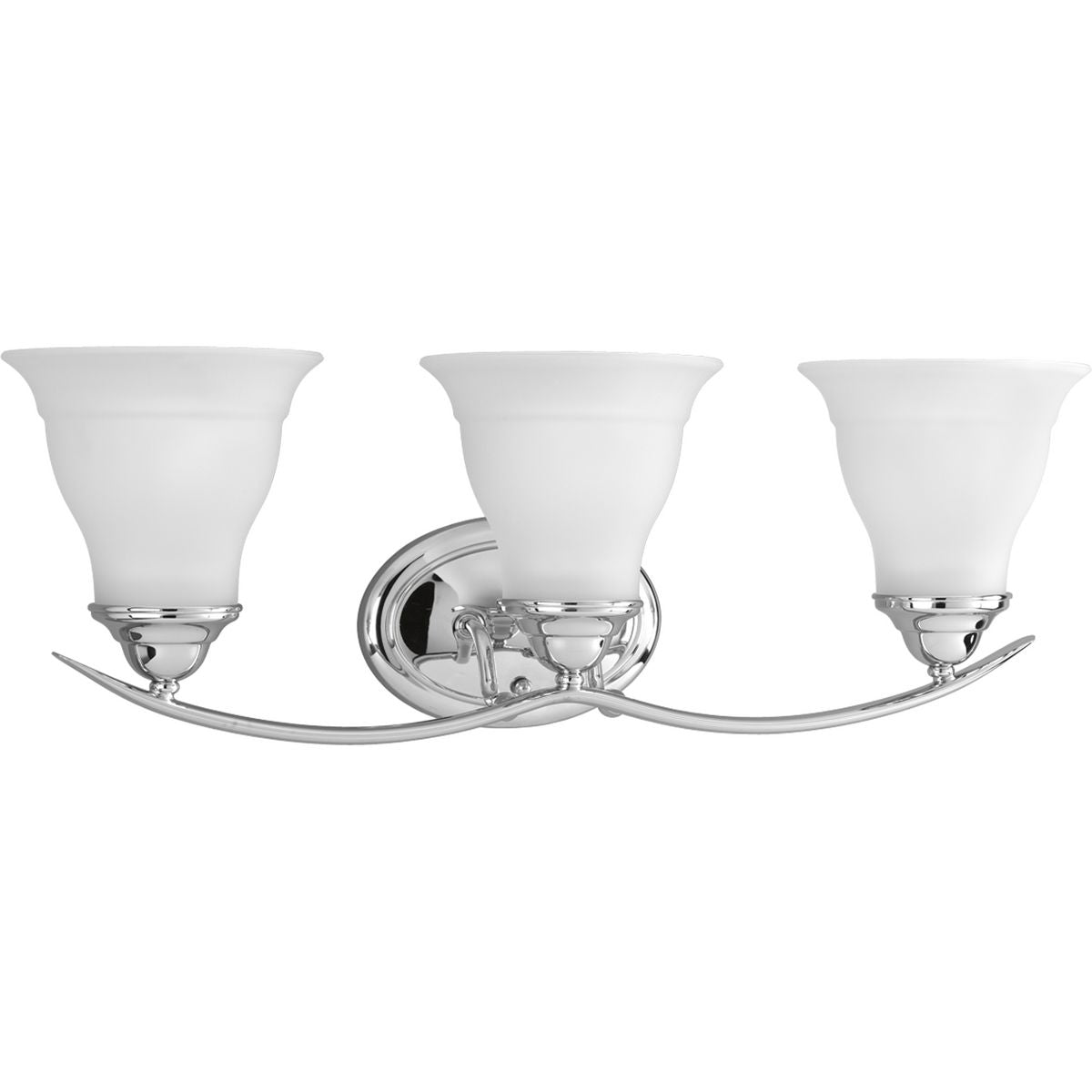 Progress Lighting Trinity 3 light polished chrome bath vanity wall light