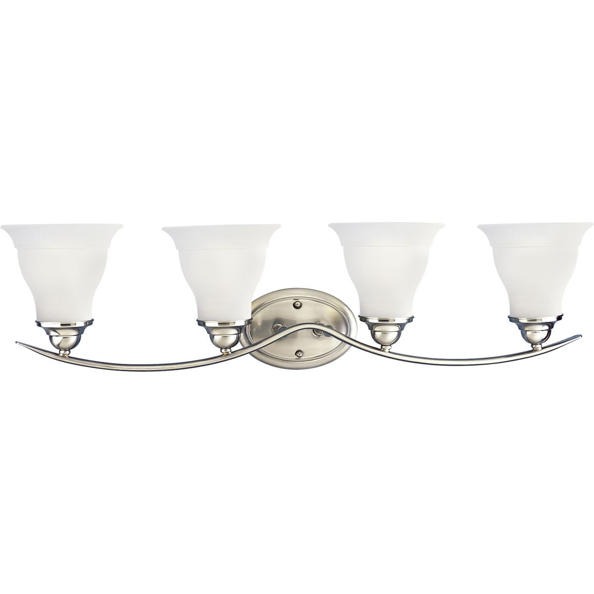 Progress Lighting P3193-09 Trinity 4 Light Brushed Nickel Bath Vanity Wall Light