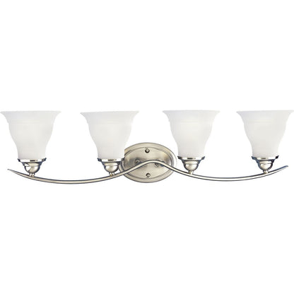 Progress Lighting P3193-09 Trinity 4 Light Brushed Nickel Bath Vanity Wall Light