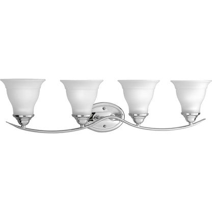 Progress Lighting P3193-15 Trinity 4 Light Polished Chrome Bath Vanity Wall Light - Product Image