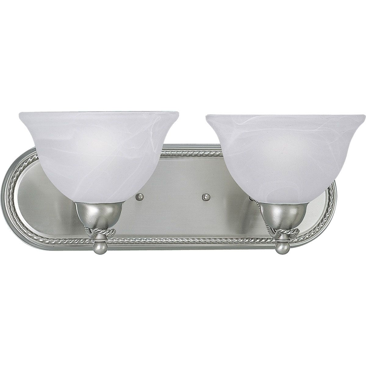 Progress Lighting Avalon 2 light brushed nickel bath vanity wall light