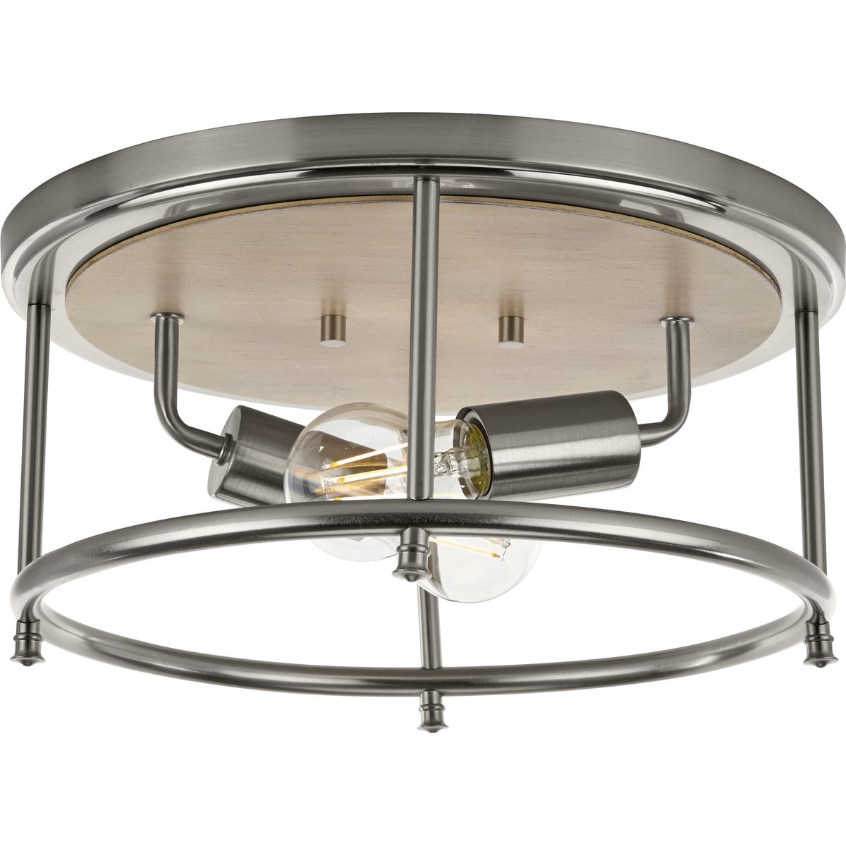 Progress Lighting P350151-009 Durrell 2 light brushed nickel flush mount ceiling light
