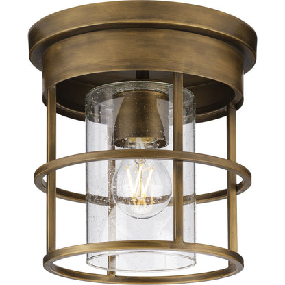 Progress Lighting P350236-196 Burgess 1 Light Aged Bronze Flush Mount Ceiling Light