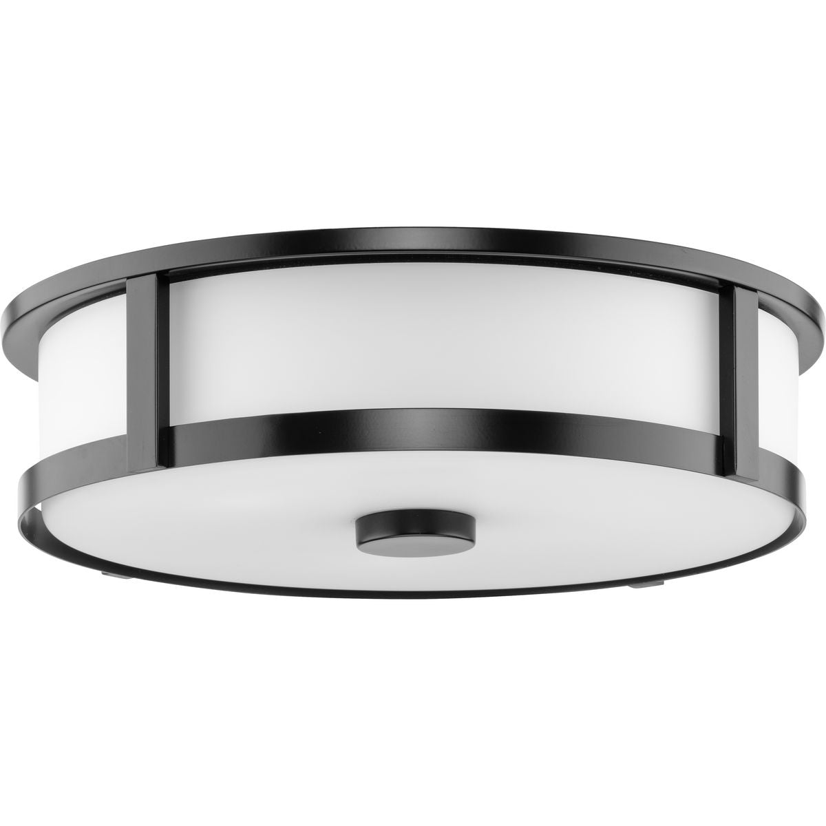 Progress Lighting Gilliam 3 light matte black flush mount ceiling light