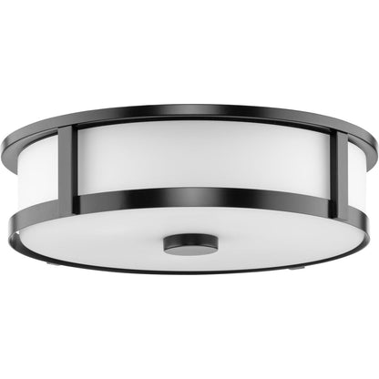 Progress Lighting Gilliam 3 light matte black flush mount ceiling light