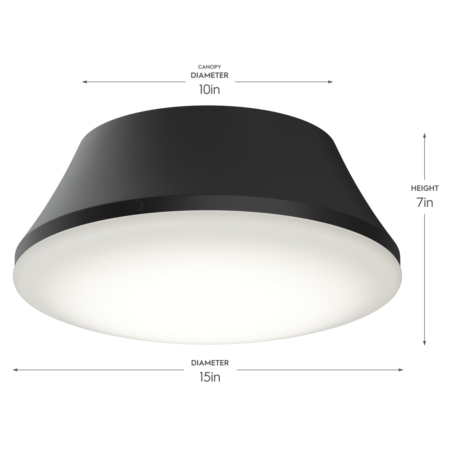 Progress Lighting P350306-31M Avra Flush Mount Dimensions - 15in Diameter, 7in Height, 10in Canopy