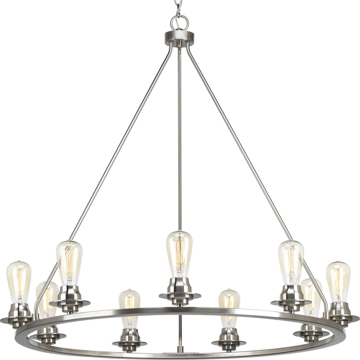 Progress Lighting Debut 9 light brushed nickel chandelier