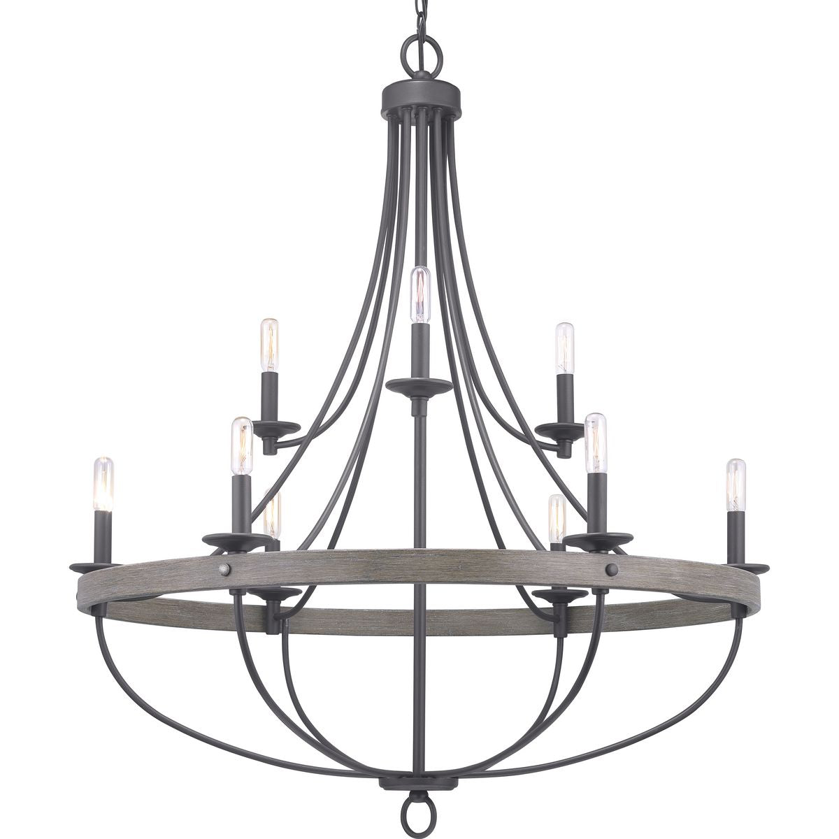 Progress Lighting Gulliver 9 light graphite chandelier ceiling light
