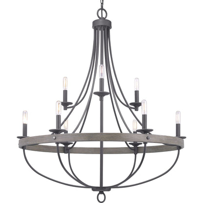 Progress Lighting Gulliver 9 light graphite chandelier ceiling light