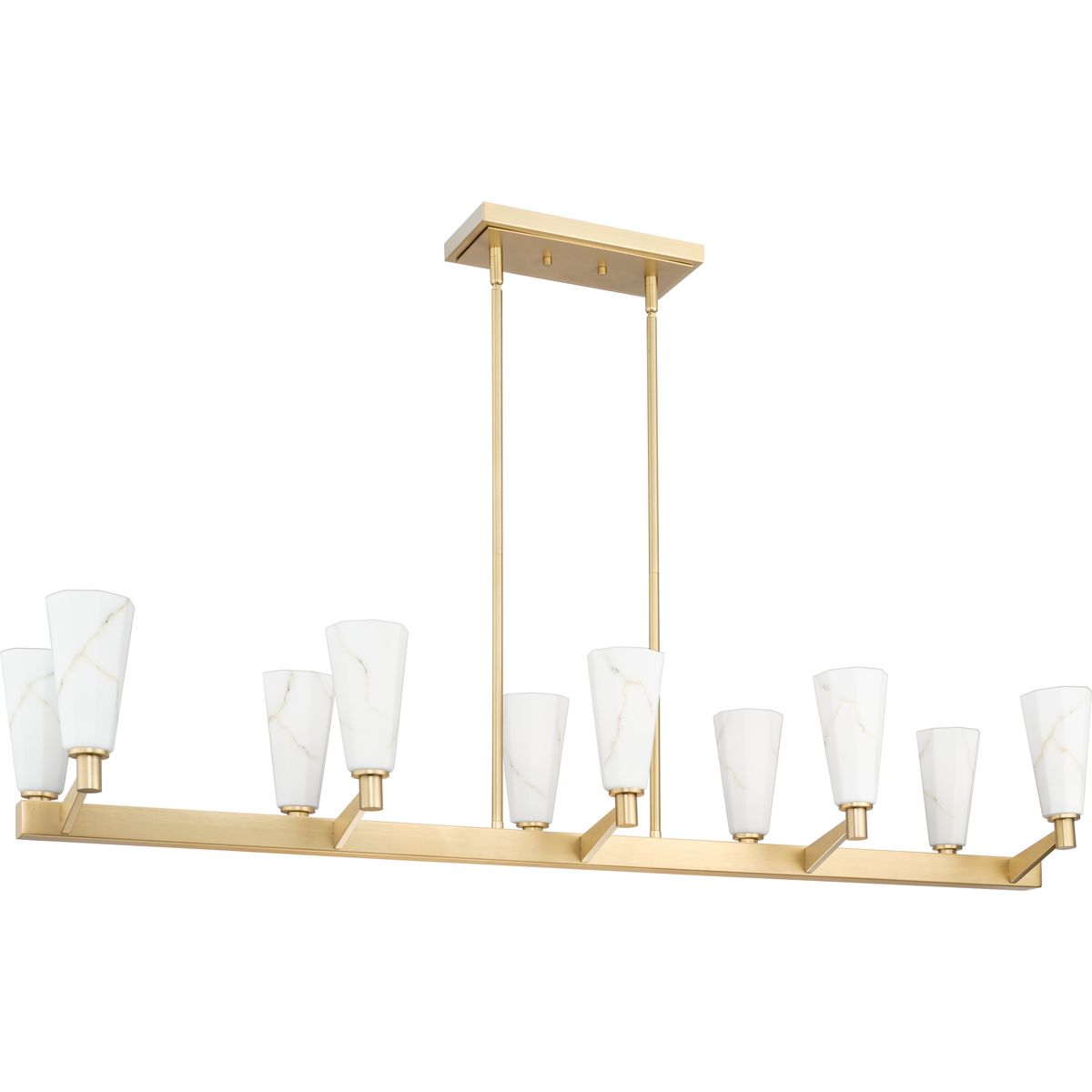 Progress Lighting P400396-109 Tosca 10 light brushed bronze linear chandelier