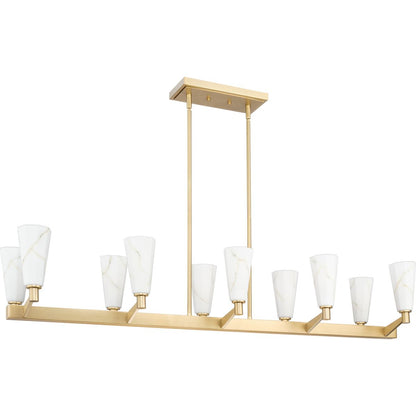 Progress Lighting P400396-109 Tosca 10 light brushed bronze linear chandelier