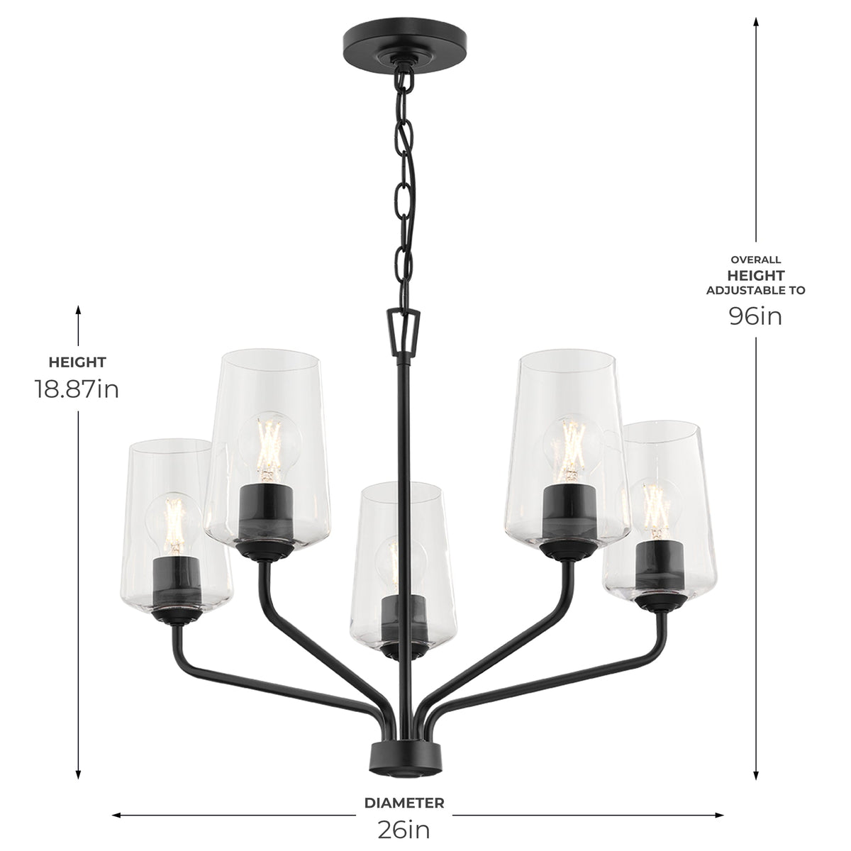Progress Lighting Celino chandelier canopy detail