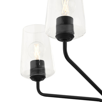 Progress Lighting Celino chandelier glass shade detail