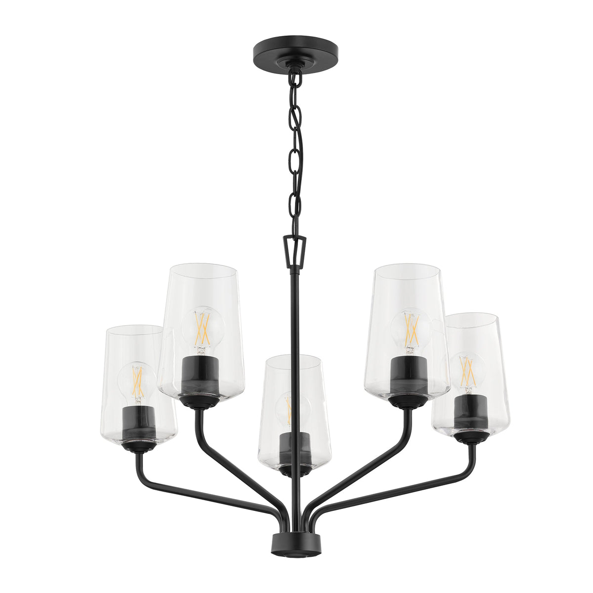 Progress Lighting Celino 5 light black chandelier