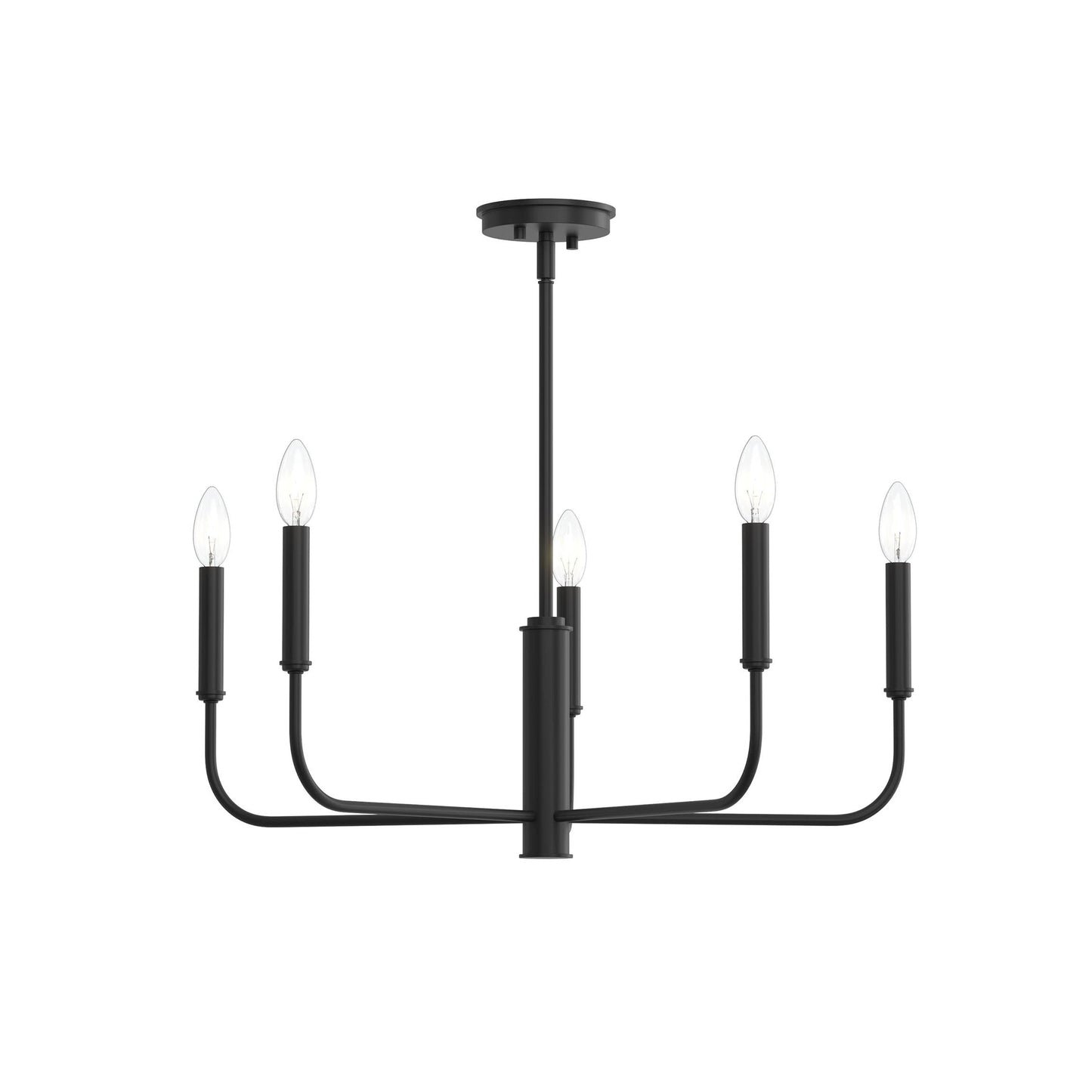 Progress Lighting P400446-31M Reines 5 Light Matte Black Chandelier View 7