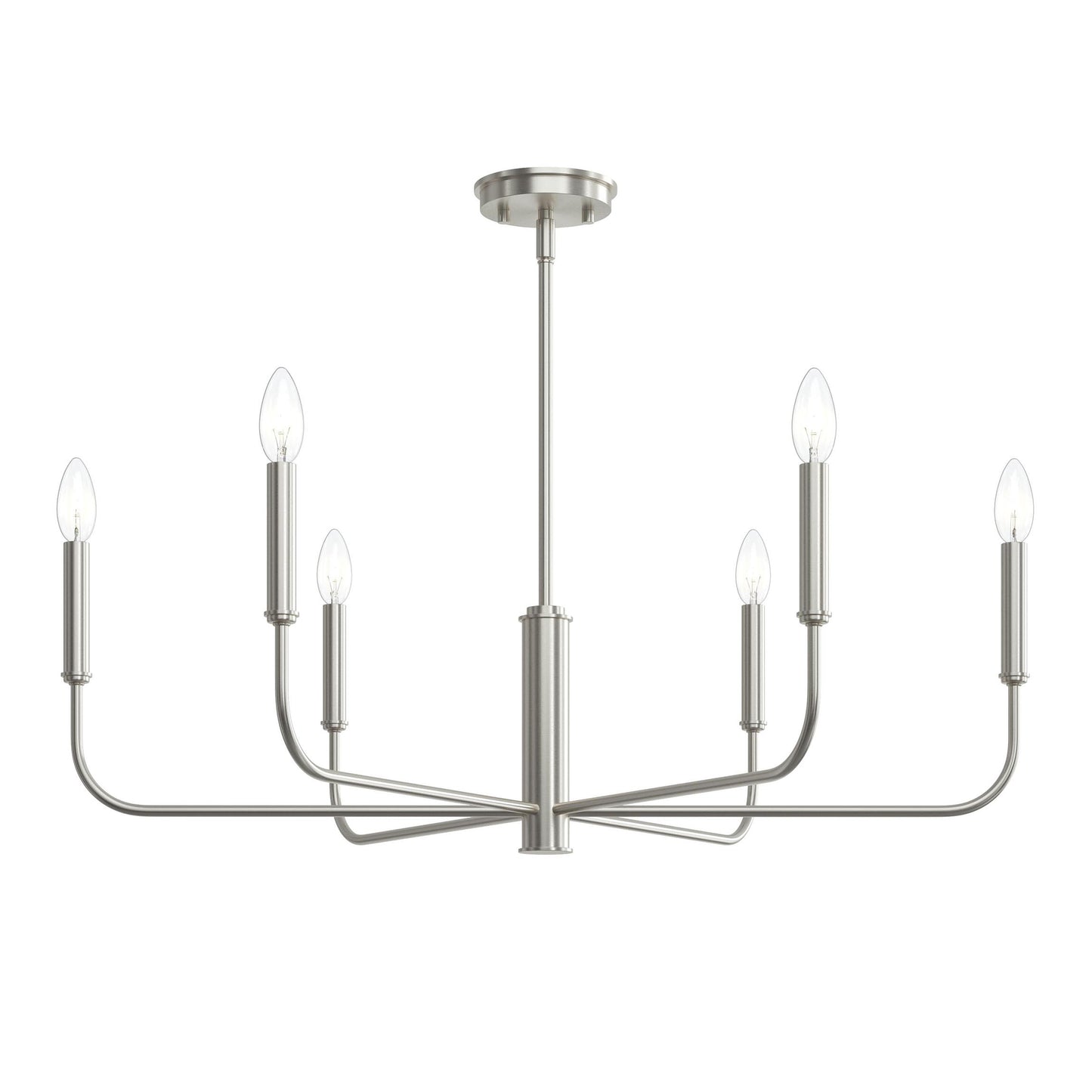 Progress Lighting P400448-009 Reines 6 Light Chandelier - Brushed Nickel Additional View