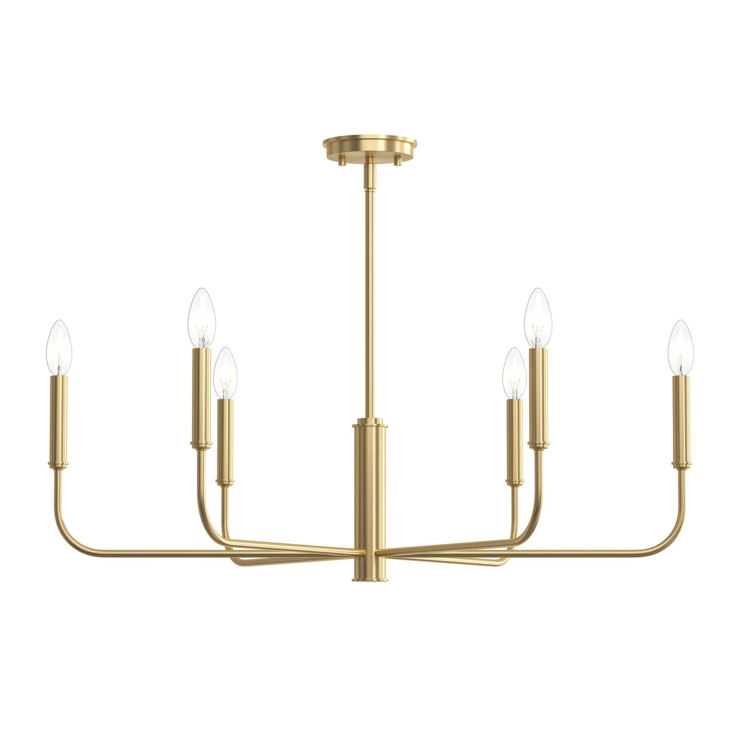 Progress Lighting P400448-191 Reines 6 Light Brushed Gold Chandelier additional view