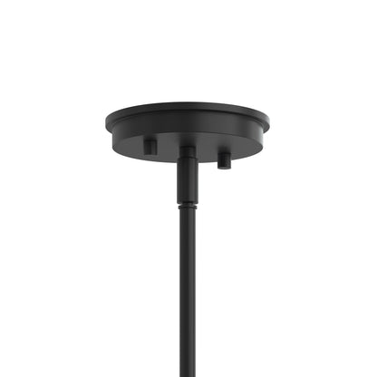 Progress Lighting P400448-31M Reines Chandelier canopy detail close-up in Matte Black