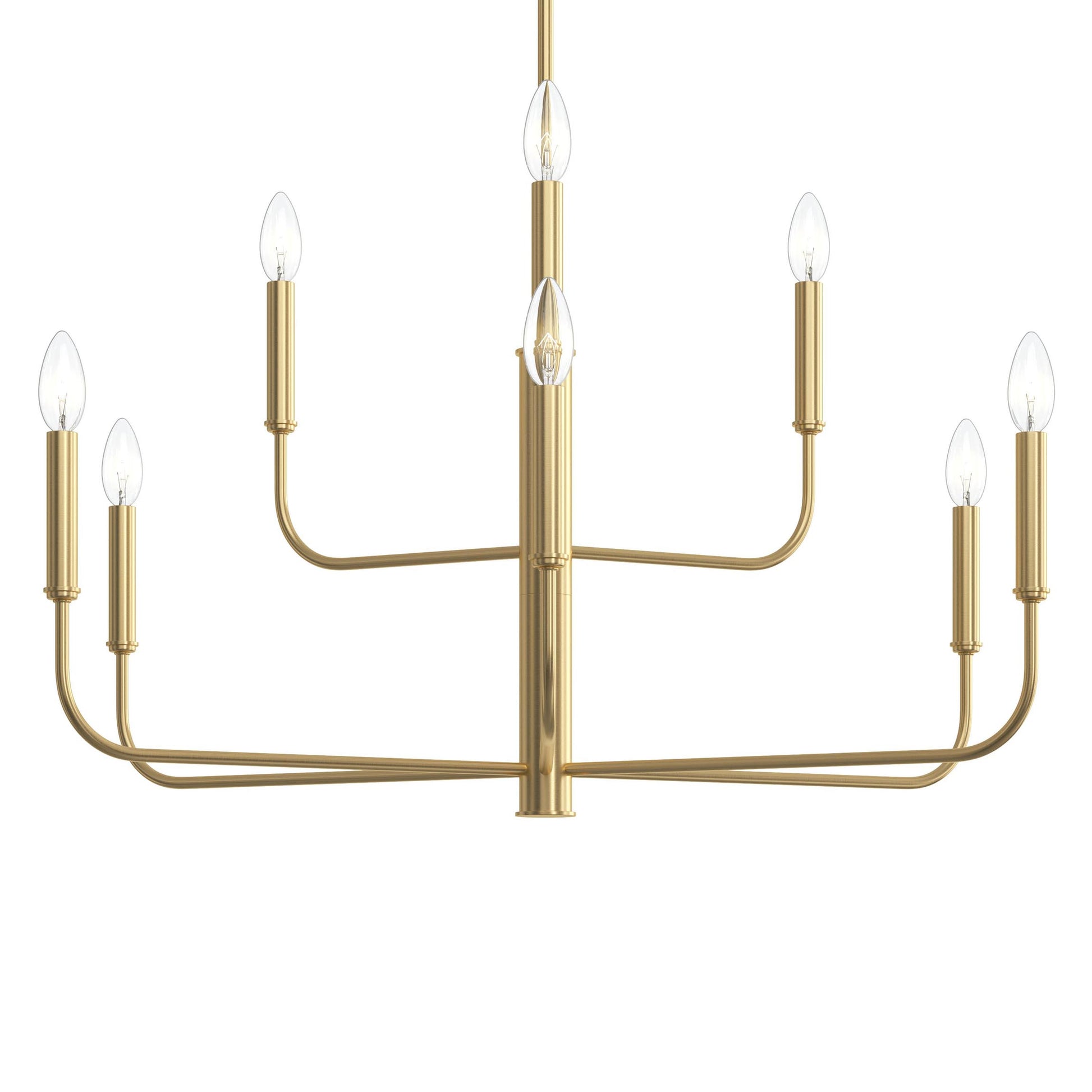 Progress Lighting P400449-191 Reines 9 Light Brushed Gold Chandelier - Alternate Canopy View