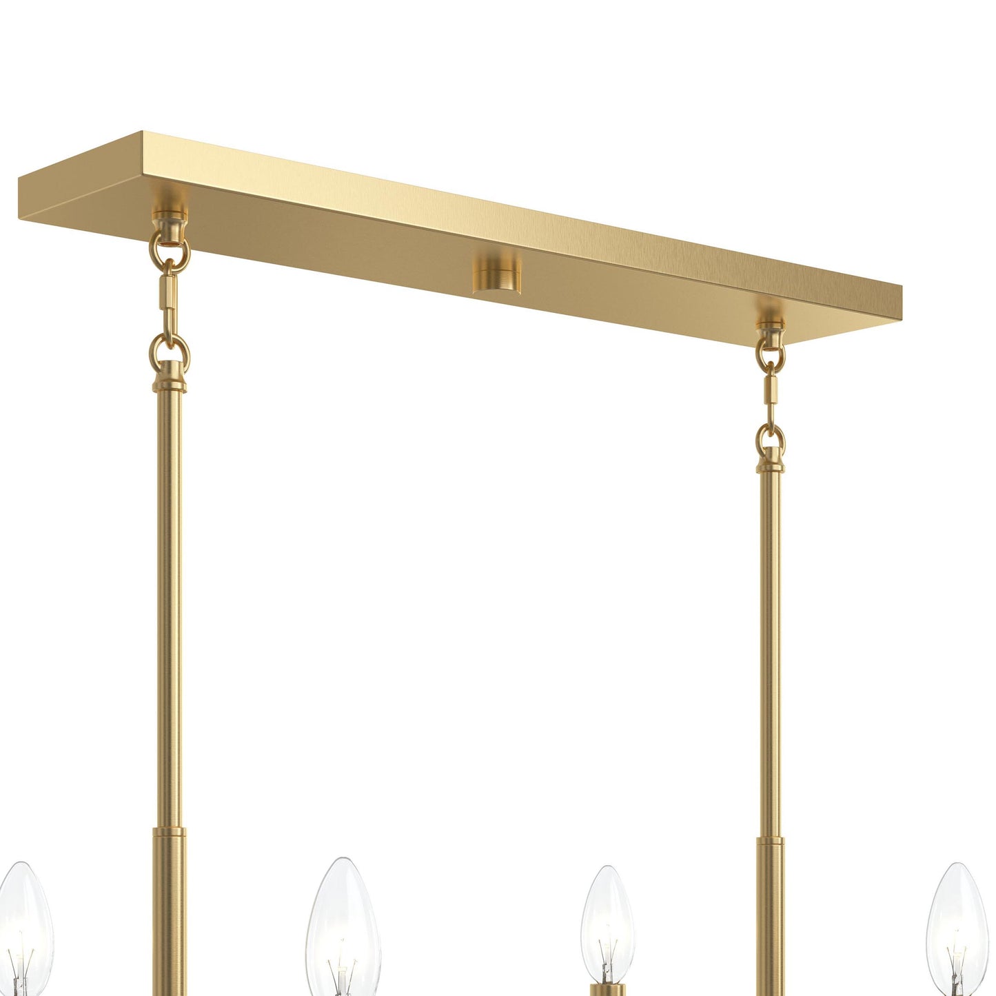 Progress Lighting P400450-191 Reines 6 Light 44 Inch Brushed Gold Linear Chandelier