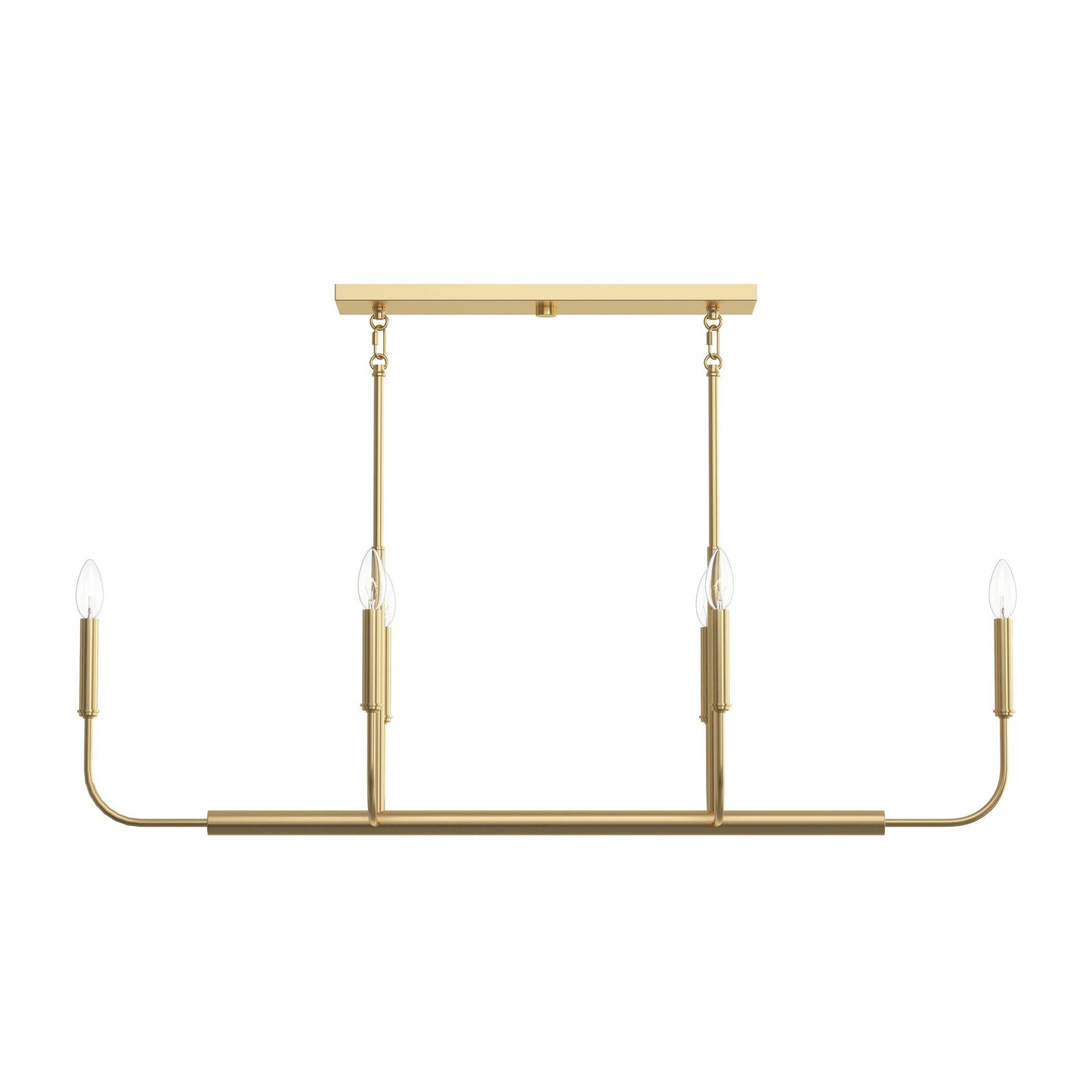 Progress Lighting P400450-191 Reines Brushed Gold Linear Chandelier front view