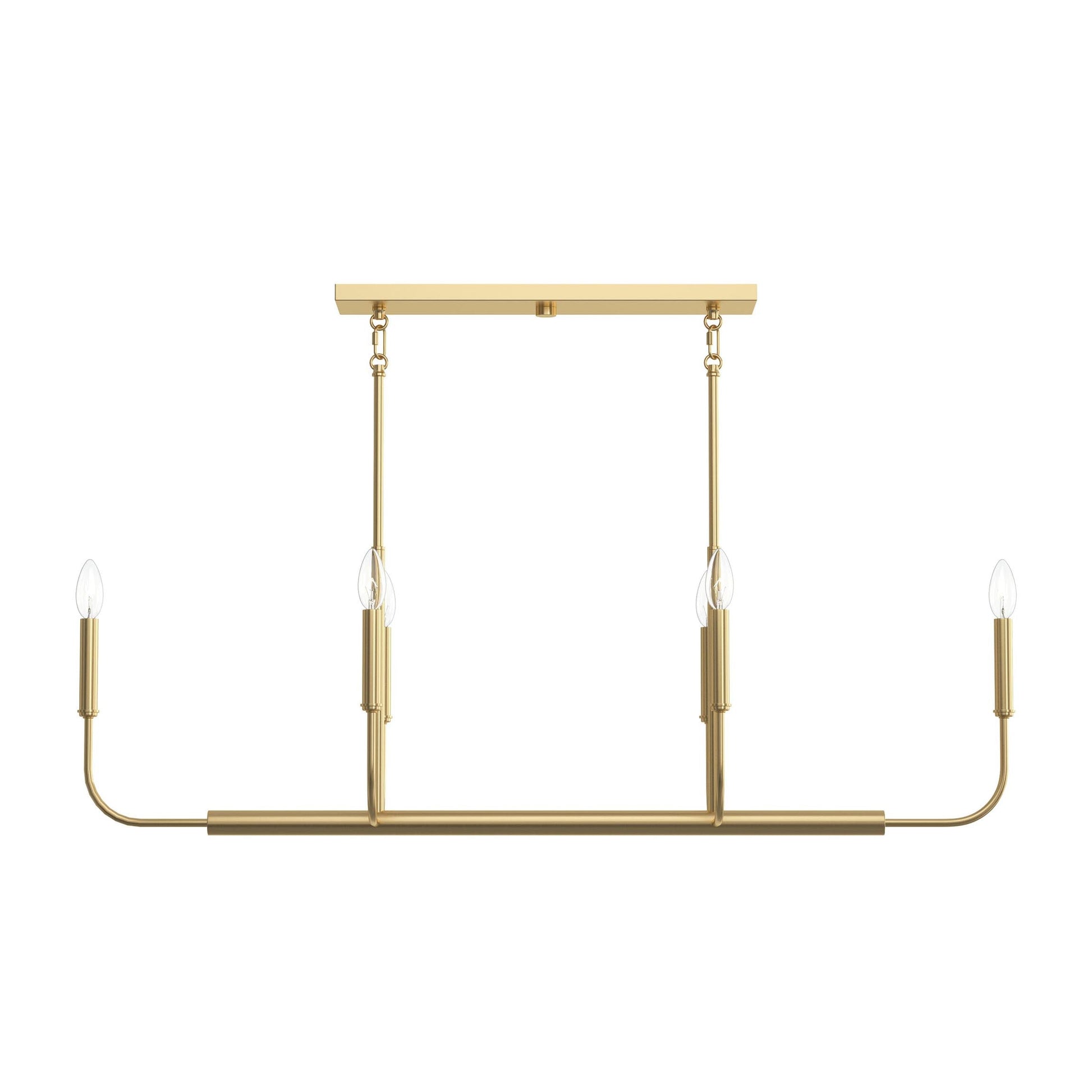 Progress Lighting P400450-191 Reines Brushed Gold Linear Chandelier front view