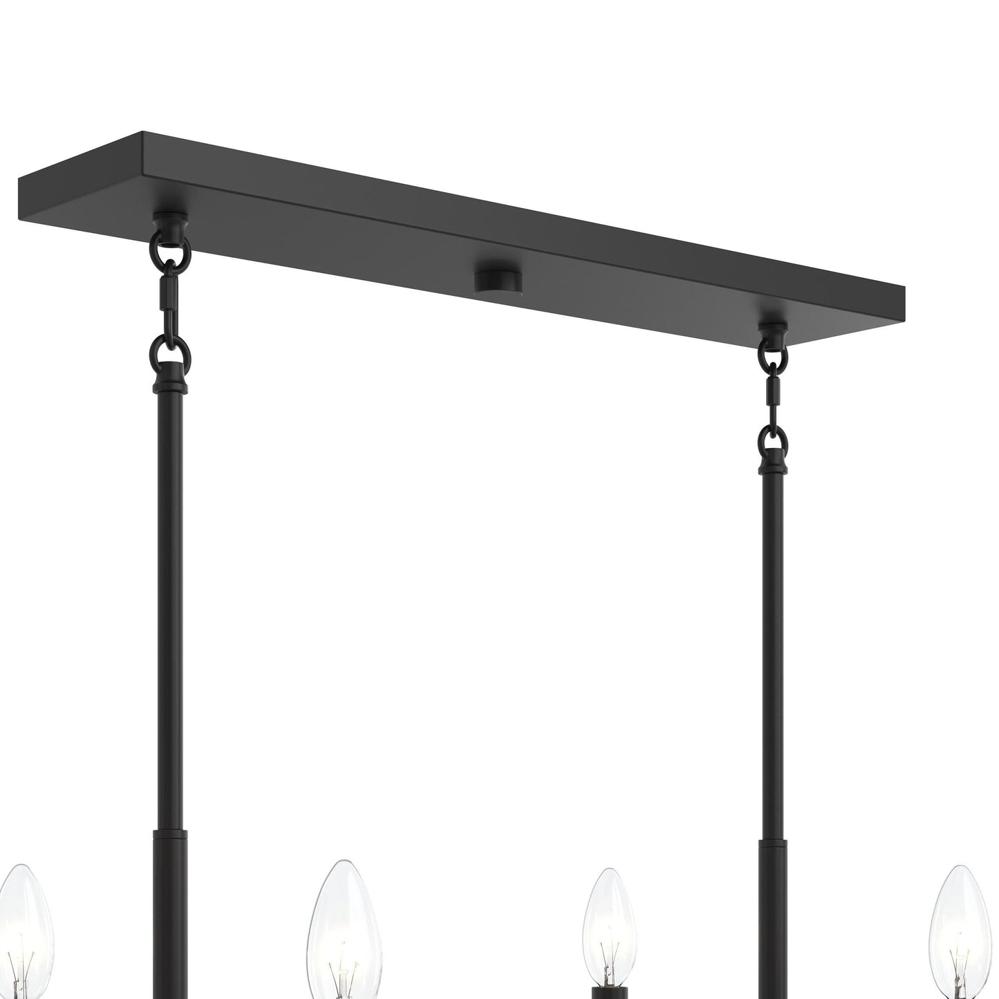 Progress Lighting P400450-31M Reines 6 Light Matte Black Linear Chandelier - Image 6