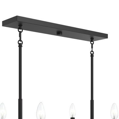Progress Lighting P400450-31M Reines 6 Light Matte Black Linear Chandelier - Image 6