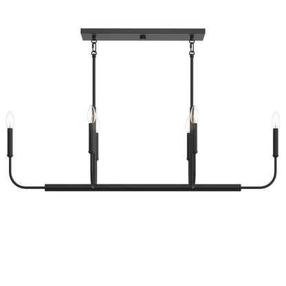Progress Lighting P400450-31M Reines 6 Light Matte Black Linear Chandelier - Image 7