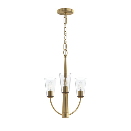 Progress Lighting P400452-191 Jheni 3 Light 14 inch Brushed Gold Chandelier Ceiling Light