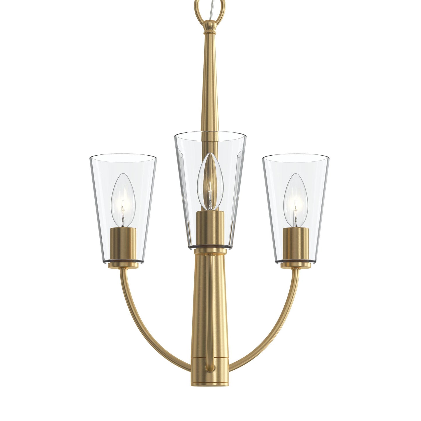 Progress Lighting P400452-191 Jheni 3 Light 14 inch Brushed Gold Chandelier Ceiling Light