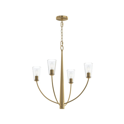 Progress Lighting P400453-191 Jheni 4 Light 26 Inch Brushed Gold Chandelier Ceiling Light - Main Product Image