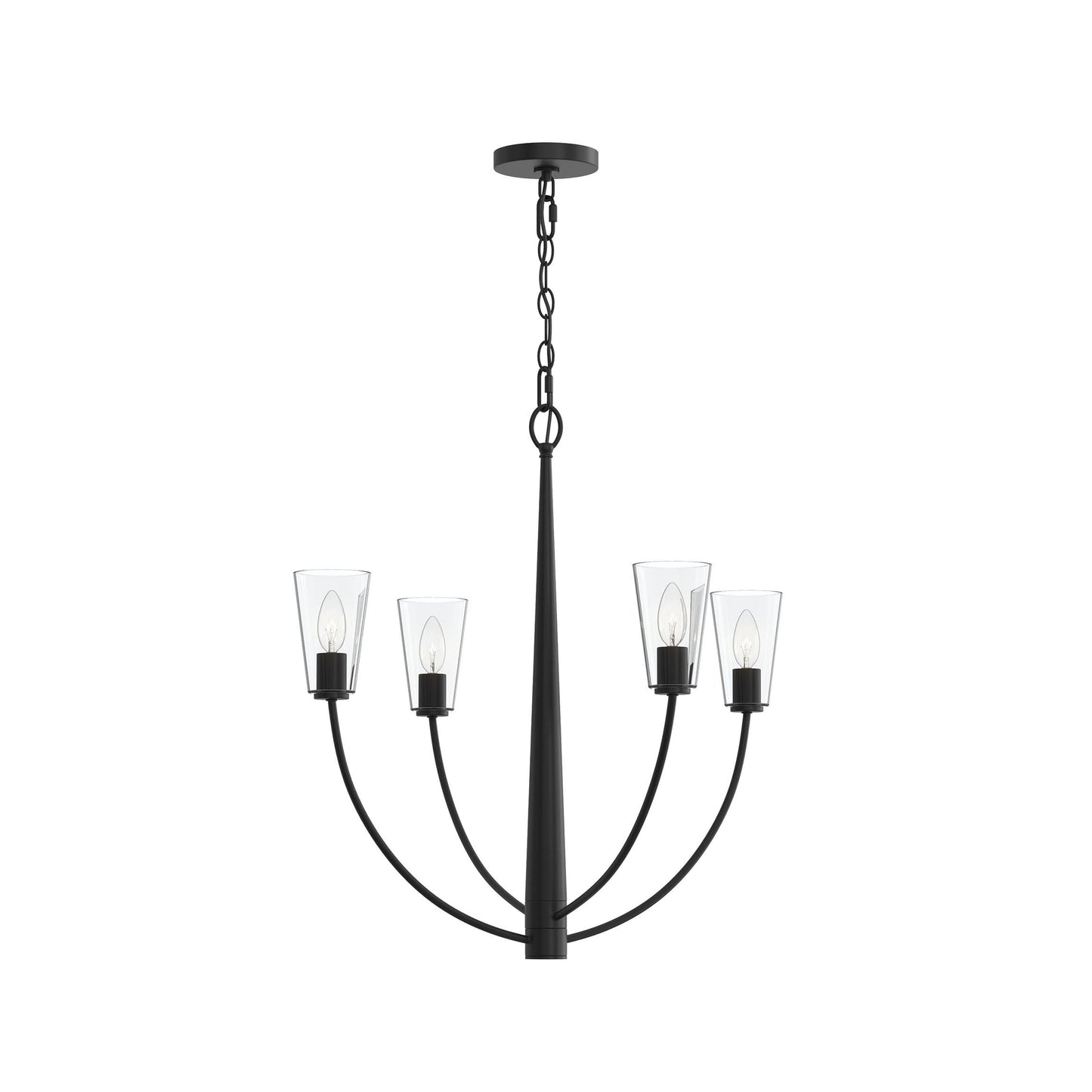 Progress Lighting P400453-31M Jheni 4 Light Matte Black Chandelier - Image 9