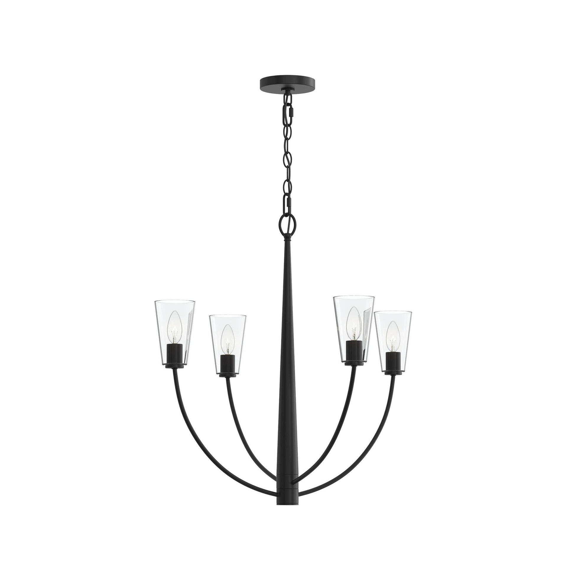 Progress Lighting P400453-31M Jheni 4 Light Matte Black Chandelier - Image 9