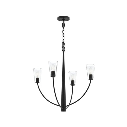 Progress Lighting P400453-31M Jheni 4 Light Matte Black Chandelier - Main Product Image