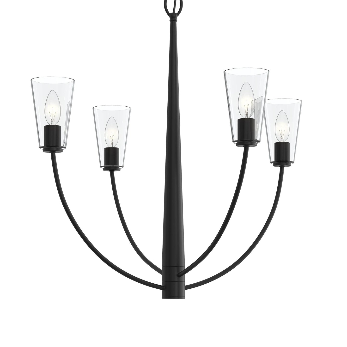 Progress Lighting P400453-31M Jheni 4 Light Matte Black Chandelier - Image 8