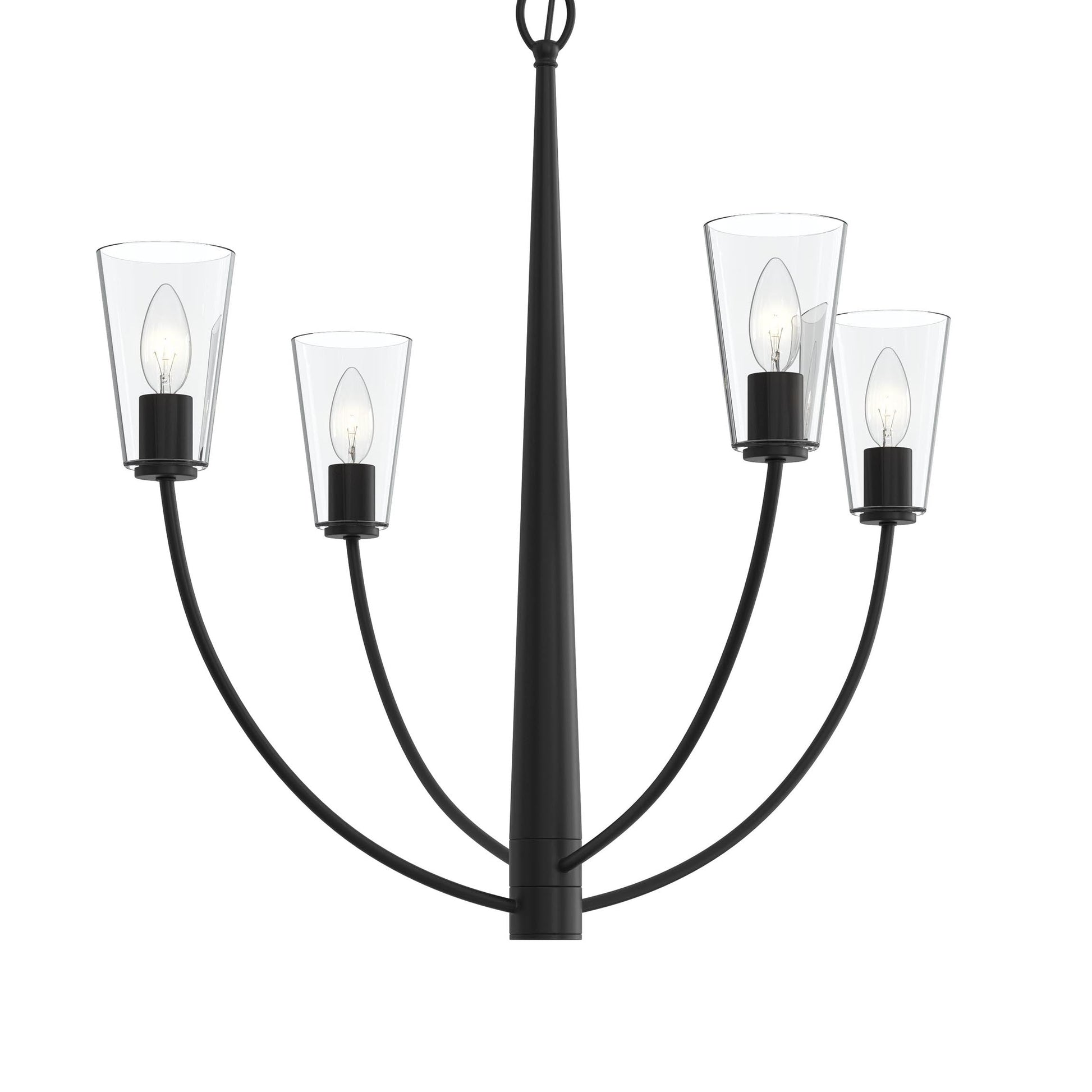 Progress Lighting P400453-31M Jheni 4 Light Matte Black Chandelier - Image 8
