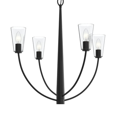 Progress Lighting P400453-31M Jheni 4 Light Matte Black Chandelier - Image 8