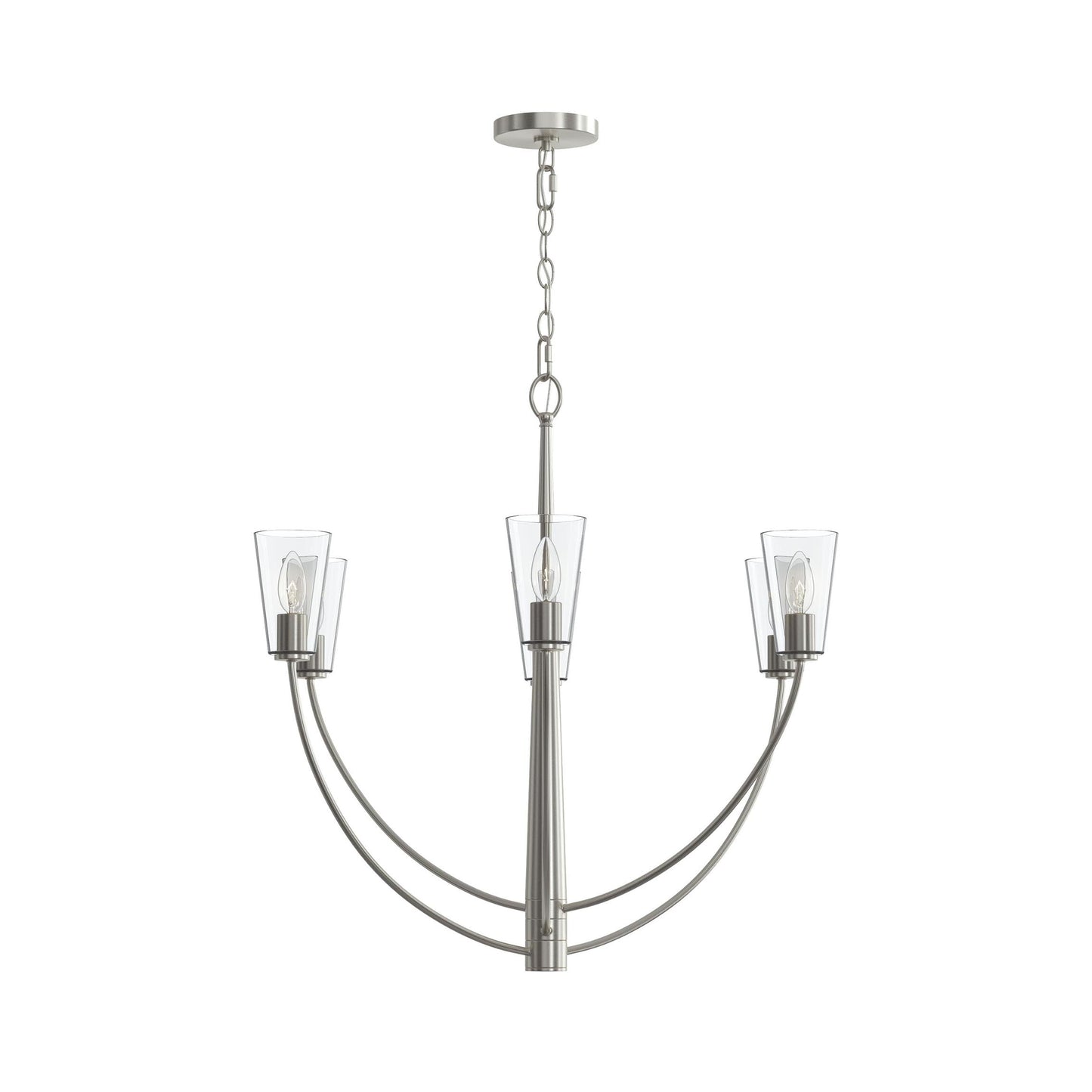 Progress Lighting P400454-009 Jheni Brushed Nickel Chandelier - View 8