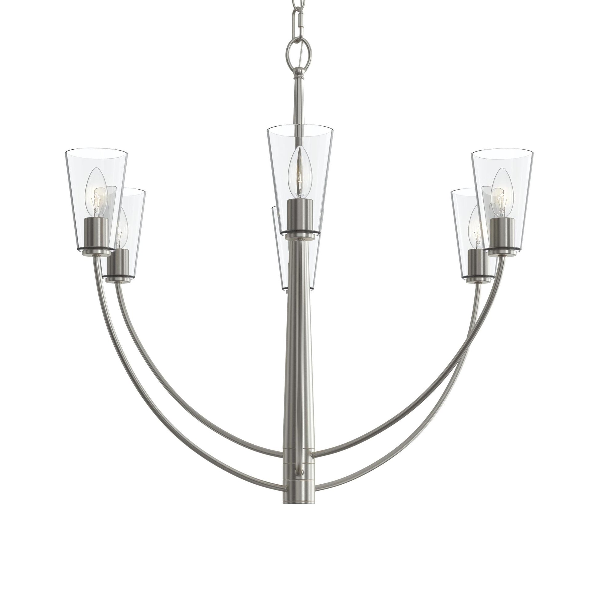 Progress Lighting P400454-009 Jheni Brushed Nickel Chandelier - View 9