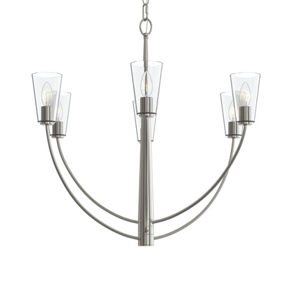 Progress Lighting P400454-009 Jheni Brushed Nickel Chandelier - View 9