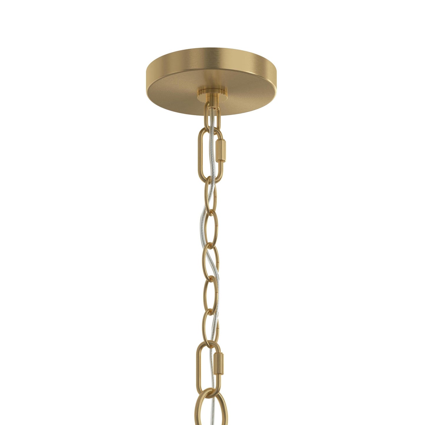 Progress Lighting P400454-191 Jheni 6 Light 30 Inch Brushed Gold Chandelier Ceiling Light