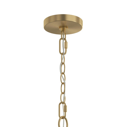 Progress Lighting P400454-191 Jheni 6 Light 30 Inch Brushed Gold Chandelier Ceiling Light