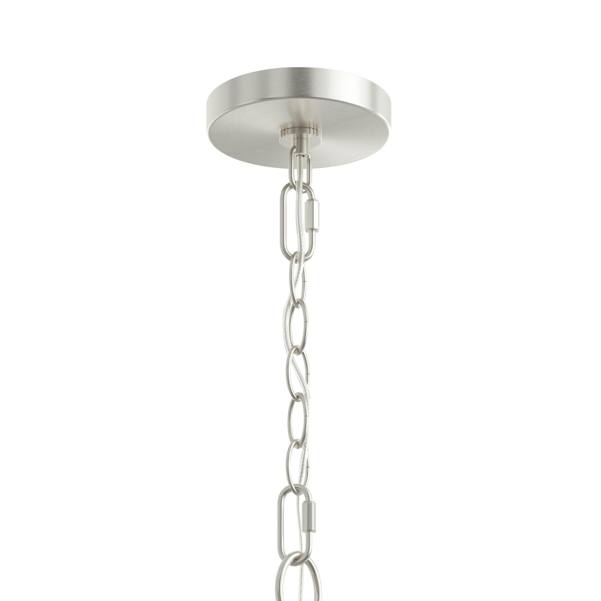 Progress Lighting P400455-009 Jheni Chandelier - Brushed Nickel Canopy and Chain Detail