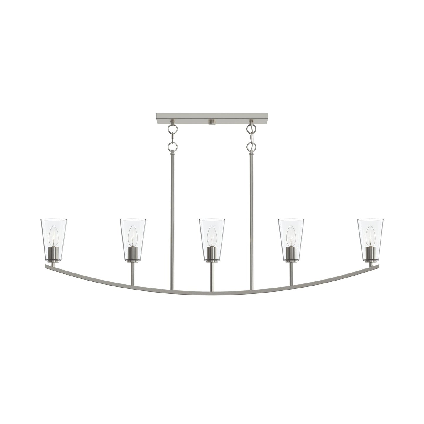 Progress Lighting P400456-009 Jheni Brushed Nickel Linear Chandelier - Image 7