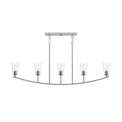 Progress Lighting P400456-009 Jheni Brushed Nickel Linear Chandelier - Image 7