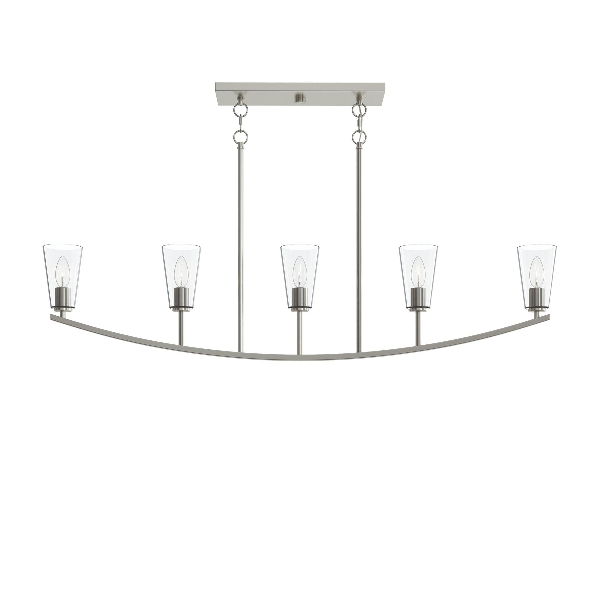 Progress Lighting P400456-009 Jheni Brushed Nickel Linear Chandelier - Image 9